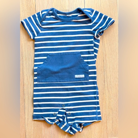 Polarn O Pyret Shortie Sailor Romper With Kangaroo Pocket - Picture 1 of 4